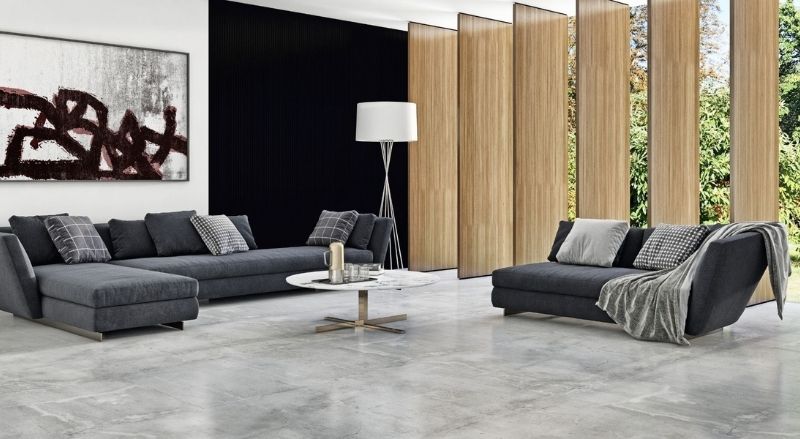 carrelage intérieur dans un salon