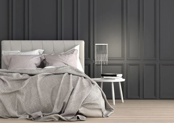 chambre gris anthracite et gris perle