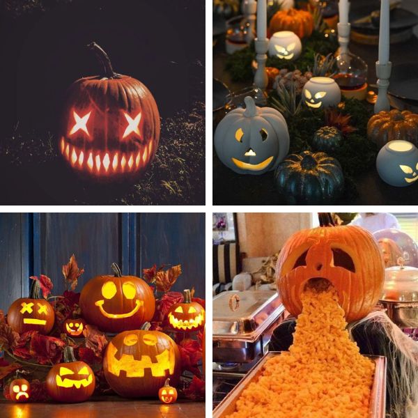 citrouille sur une table d'halloween