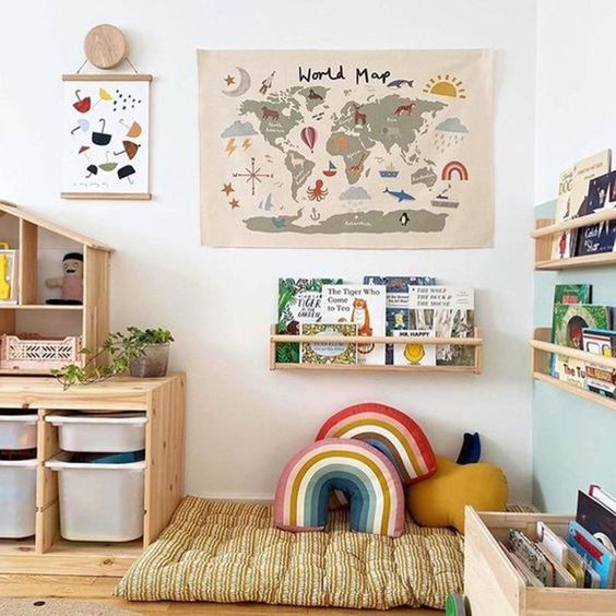 coin lecture dans une chambre d'enfant