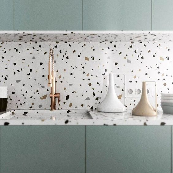 credence de cuisine terrazzo