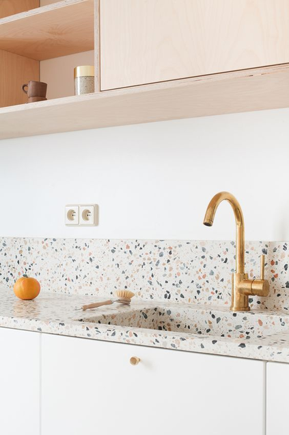 credence de cuisine terrazzo
