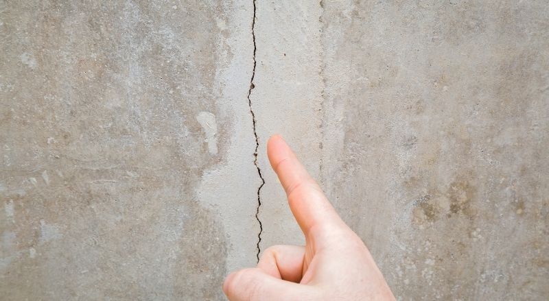 fissure sur un mur