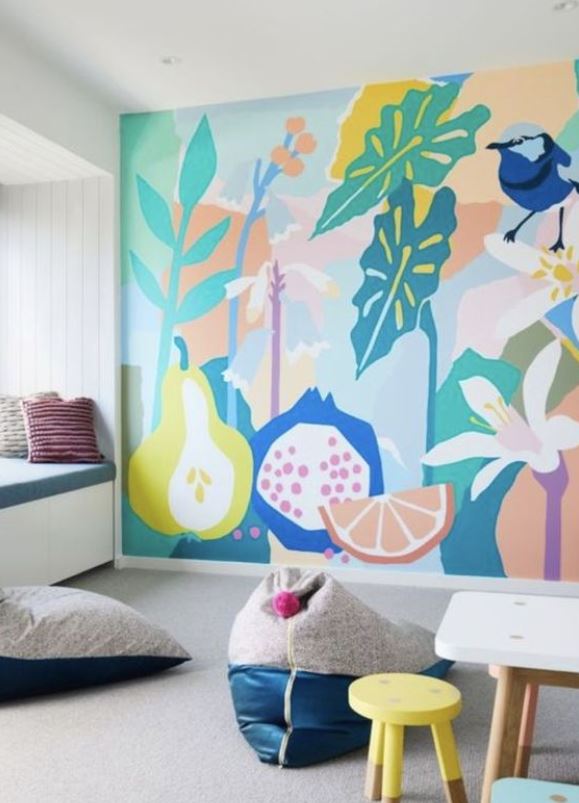 fresque murale chambre d'enfant