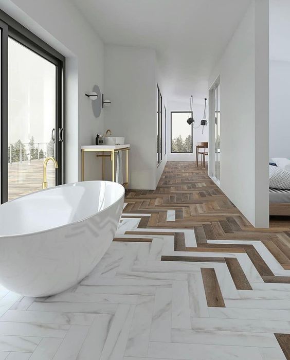 marbre et chevrons