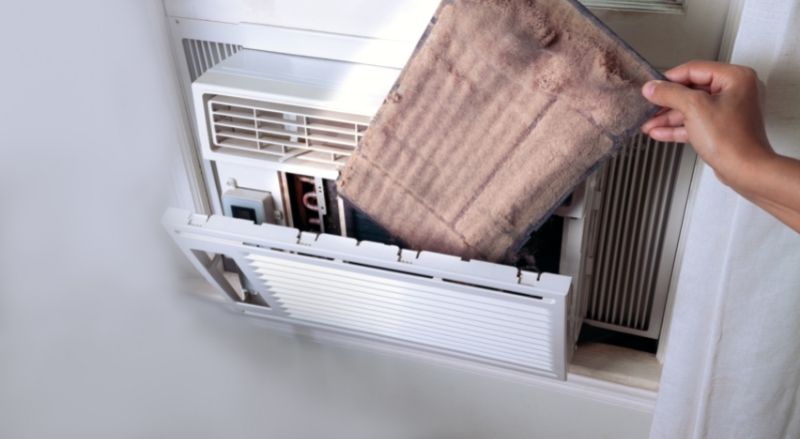 nettoyage d'un climatiseur de fenêtre 