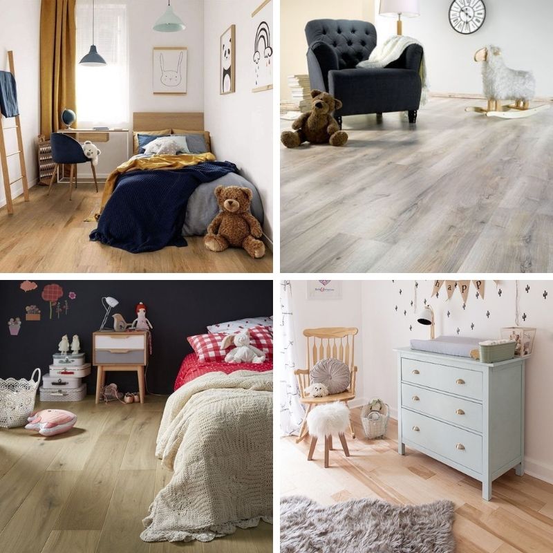 parquet dans une chambre d'enfant