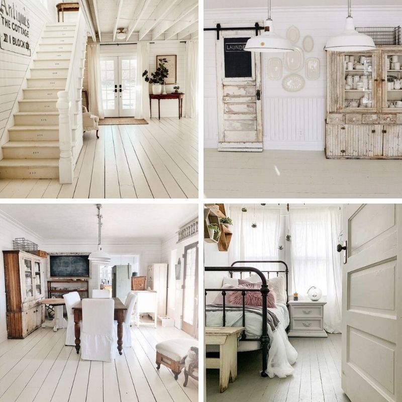 parquet peint en beige