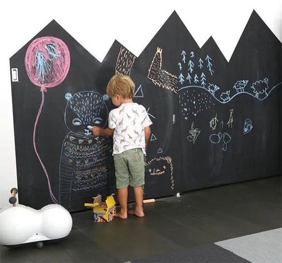 peinture ardoise dans une chambre d'enfant