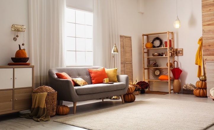 peinture discrète et rappels de décoration