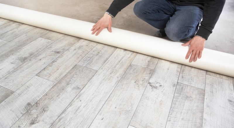 pose libre d'un parquet en pvc