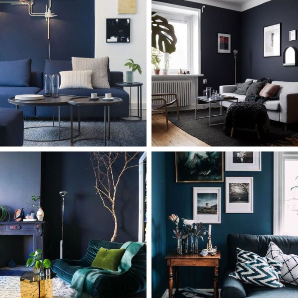 salon bleu foncé