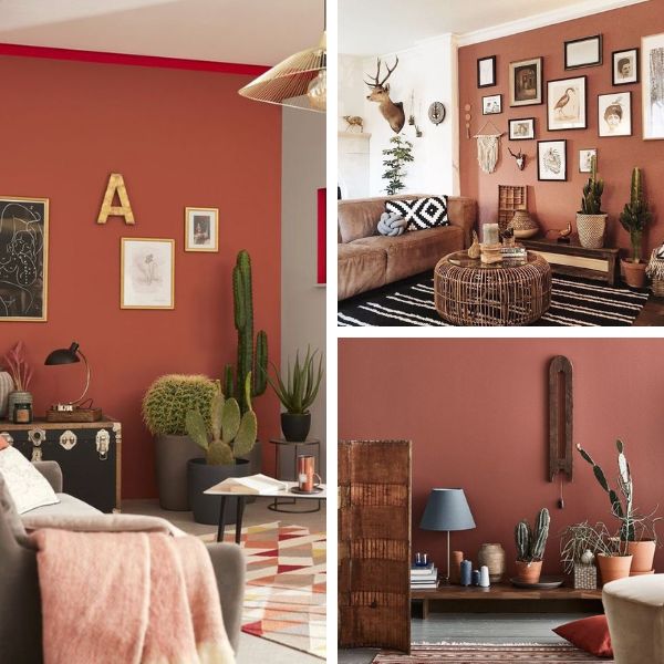 salon ethnique couleur terracotta