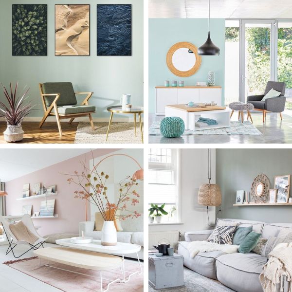 salon doux couleurs pastel