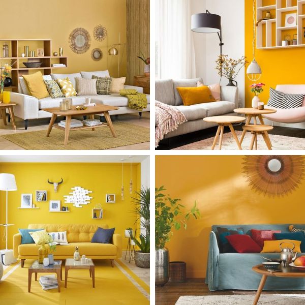 salon vitaminé de coloris jaune