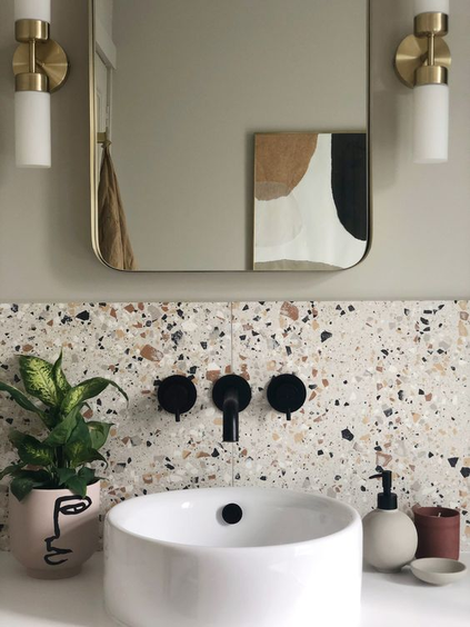 dessus de lavabo terrazzo