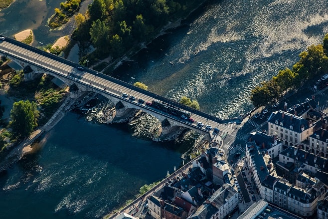 Vue du ciel d'Orléans